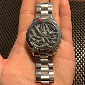 Michael Kors - Zebra Print Stainless Steel Watch